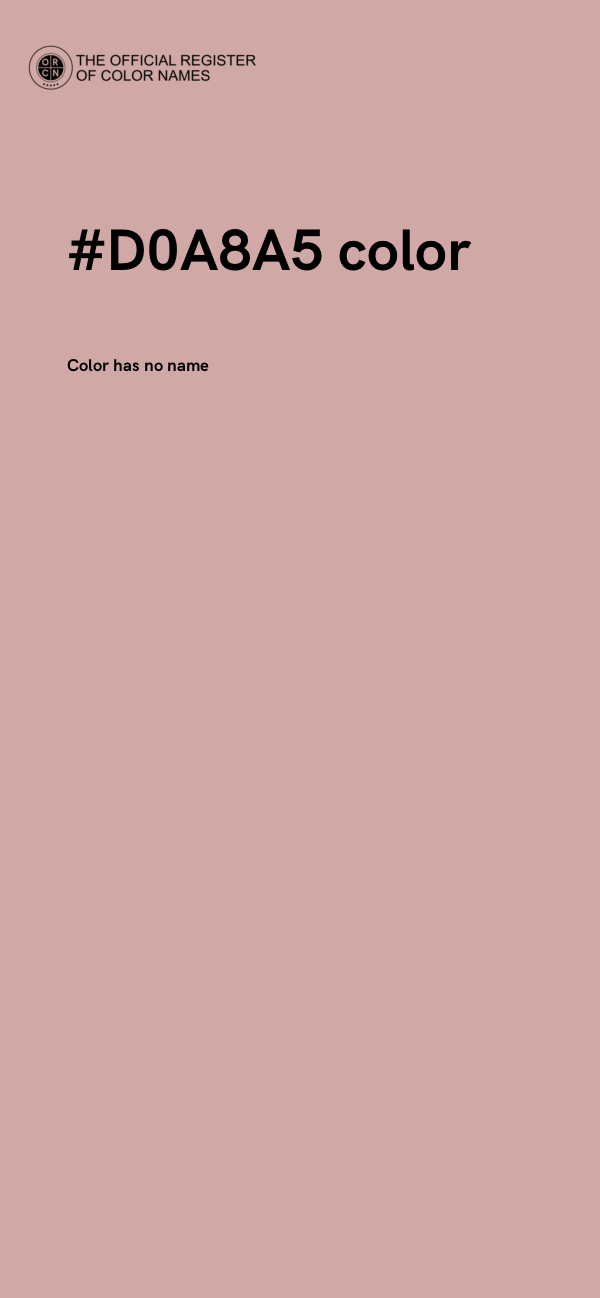 #D0A8A5 color image