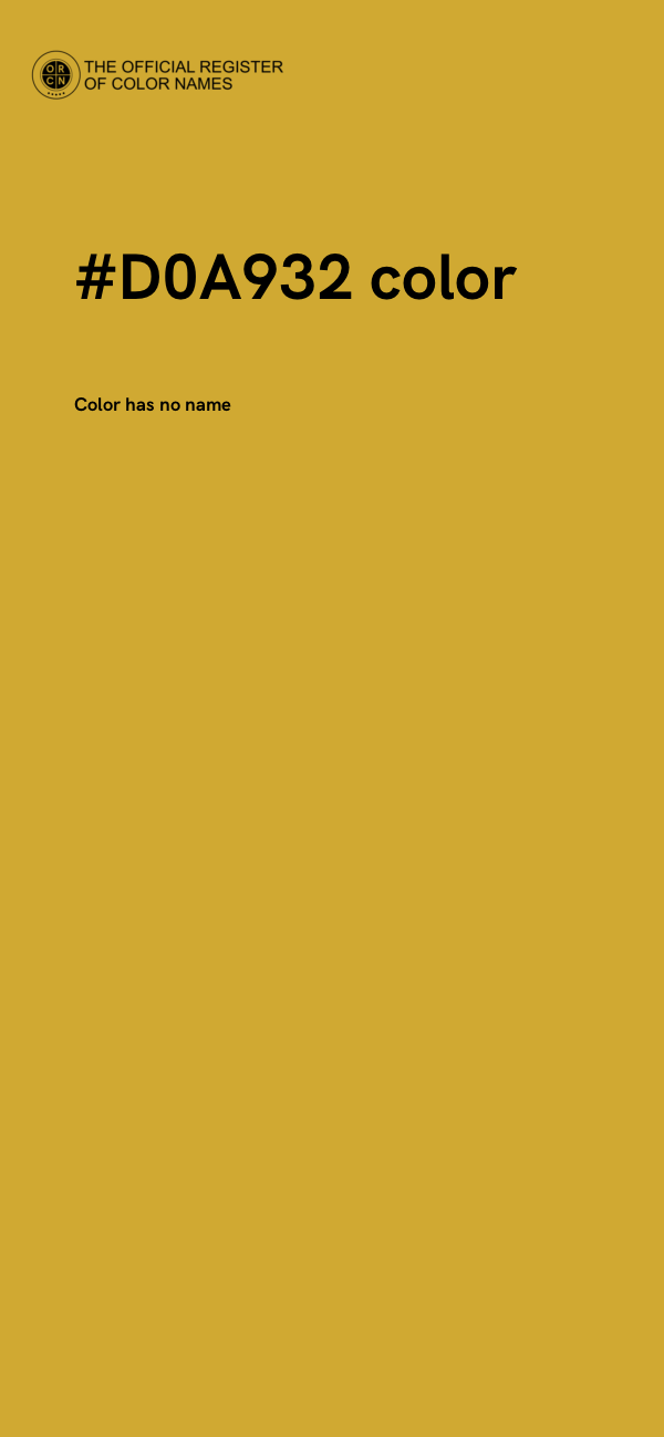 #D0A932 color image
