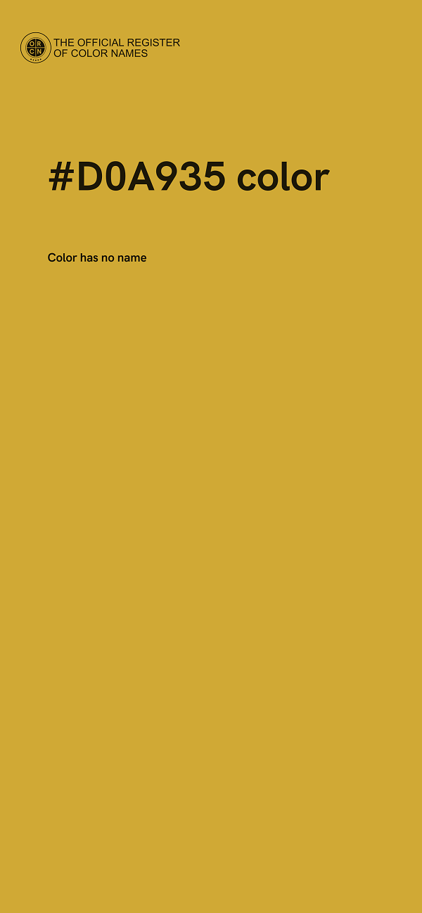 #D0A935 color image