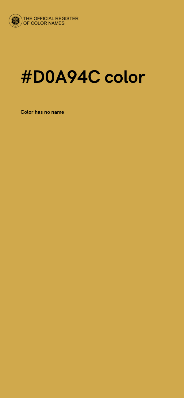 #D0A94C color image