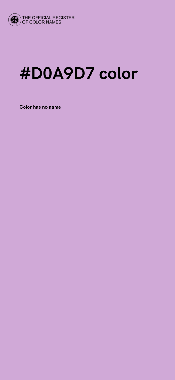#D0A9D7 color image