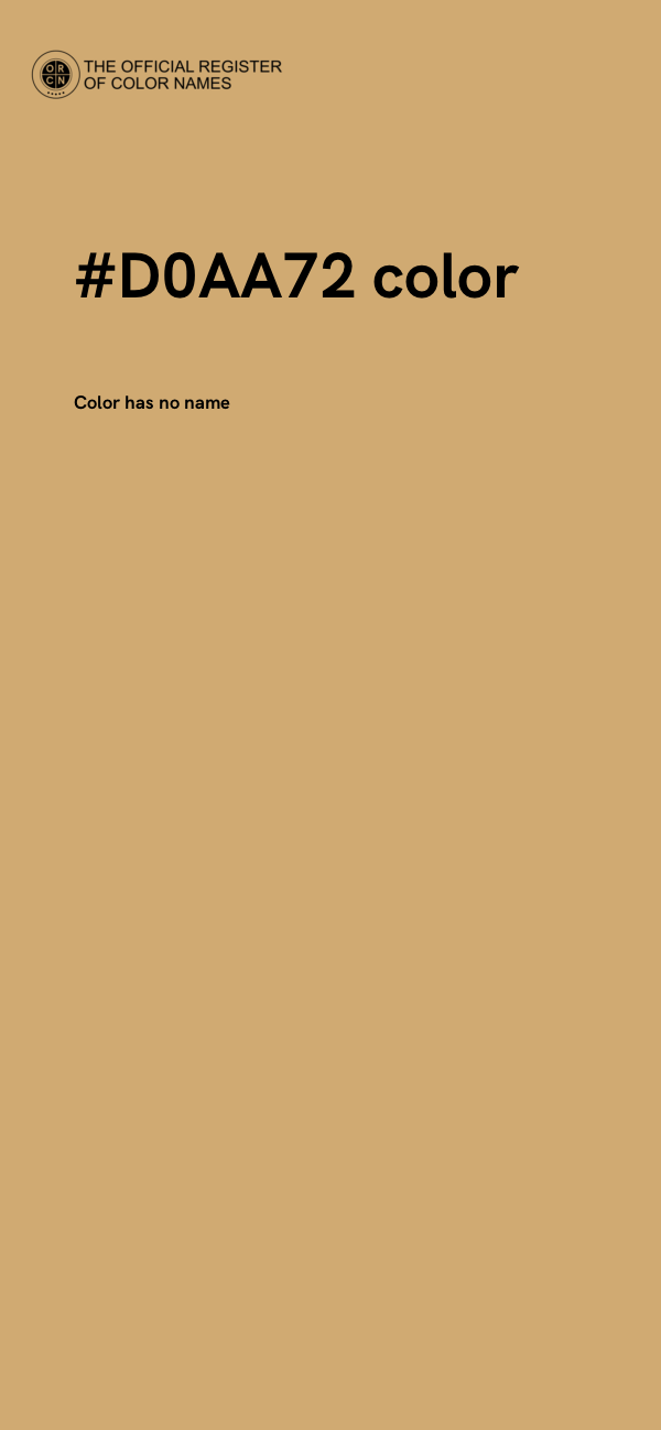 #D0AA72 color image