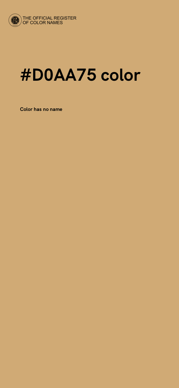 #D0AA75 color image