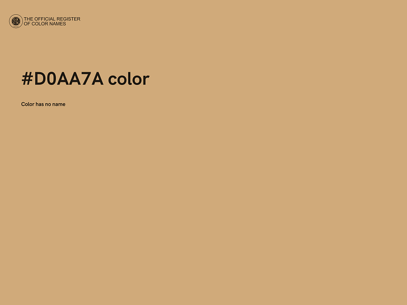 #D0AA7A color image