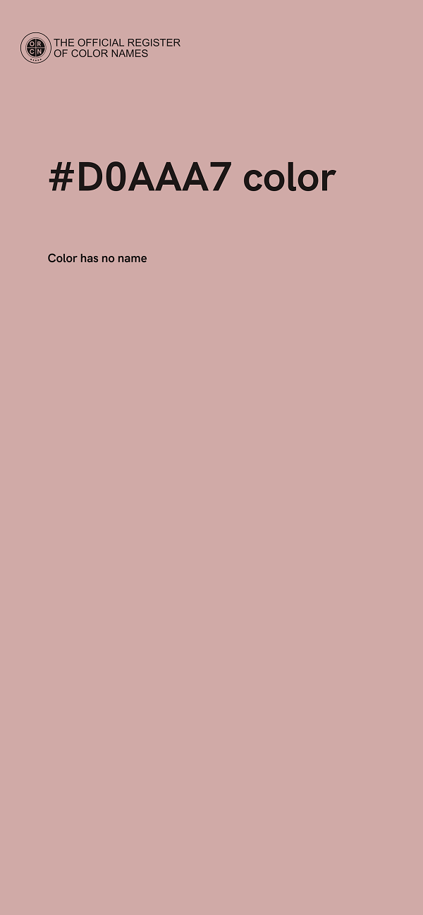 #D0AAA7 color image