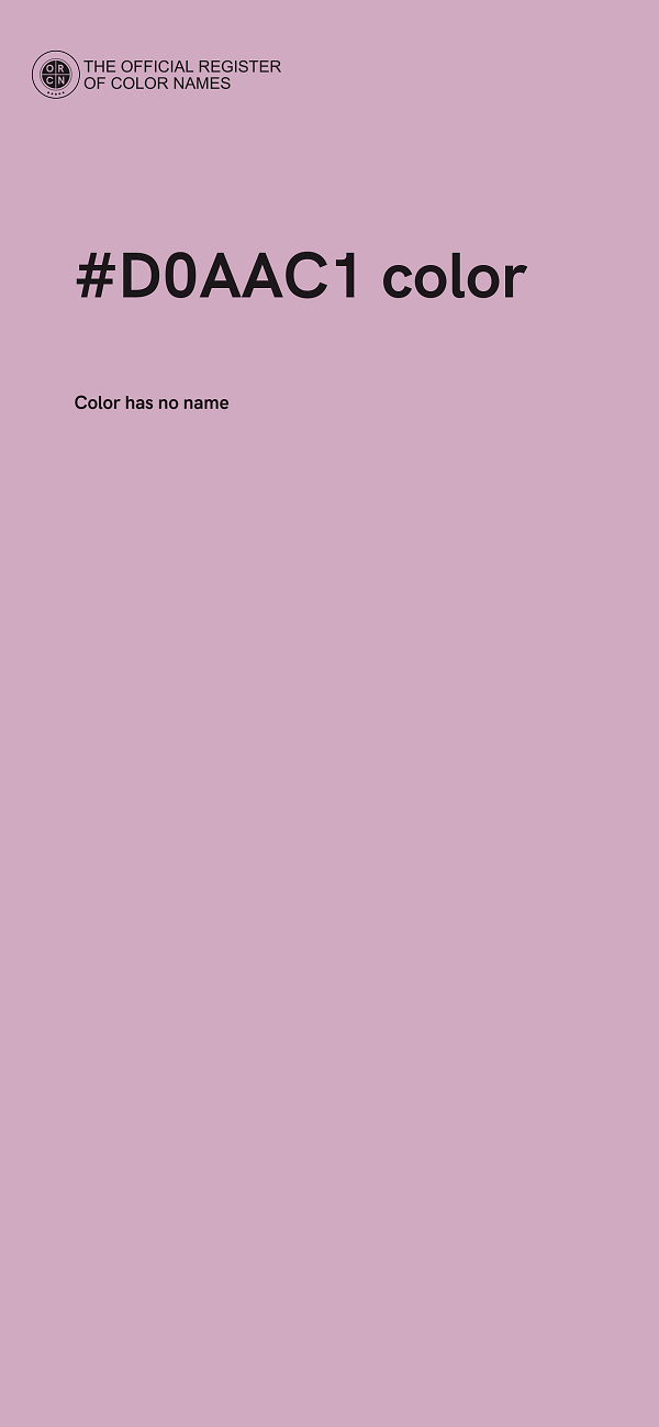 #D0AAC1 color image