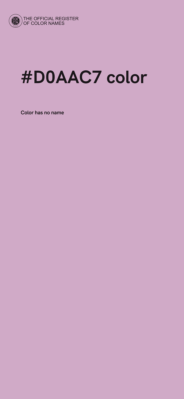 #D0AAC7 color image