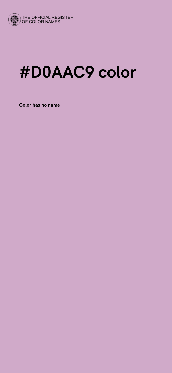 #D0AAC9 color image
