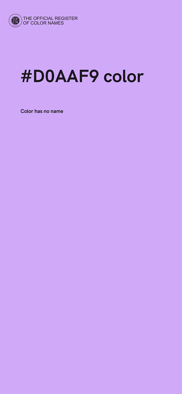 #D0AAF9 color image