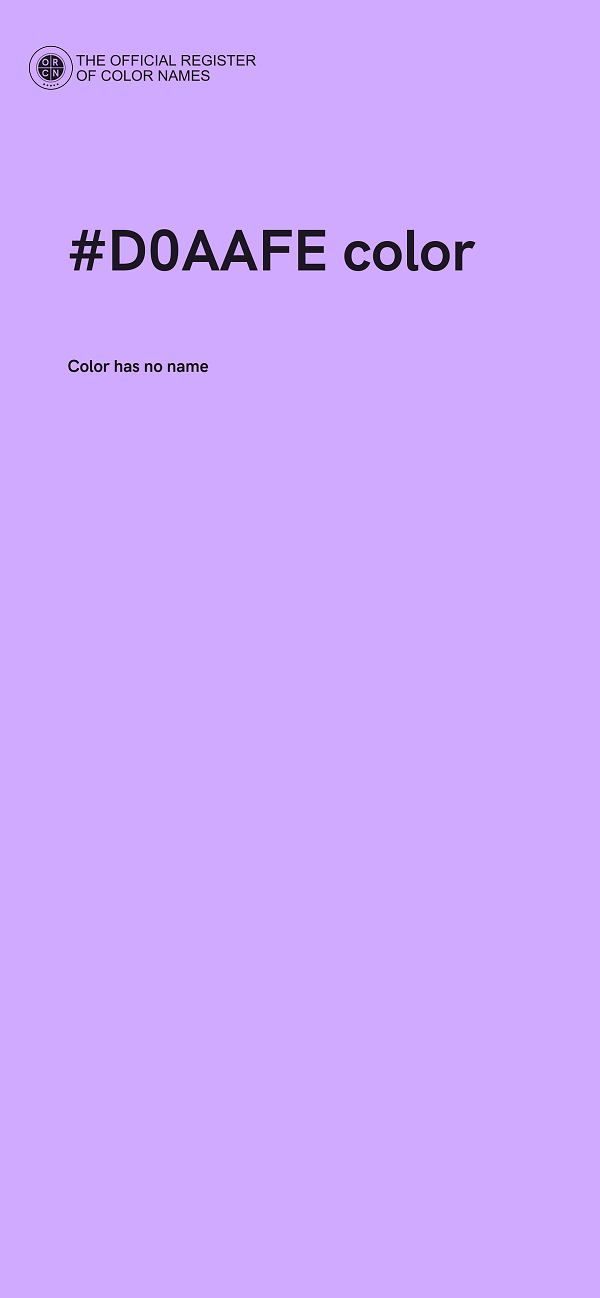 #D0AAFE color image