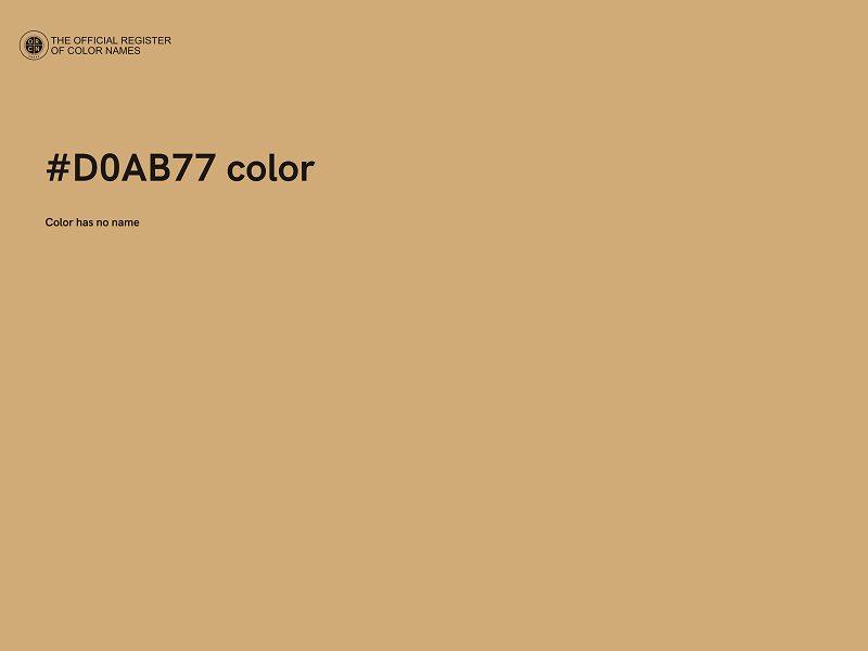 #D0AB77 color image