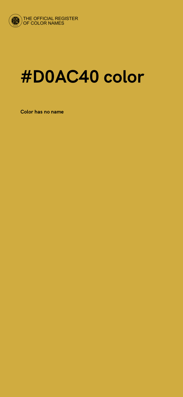 #D0AC40 color image