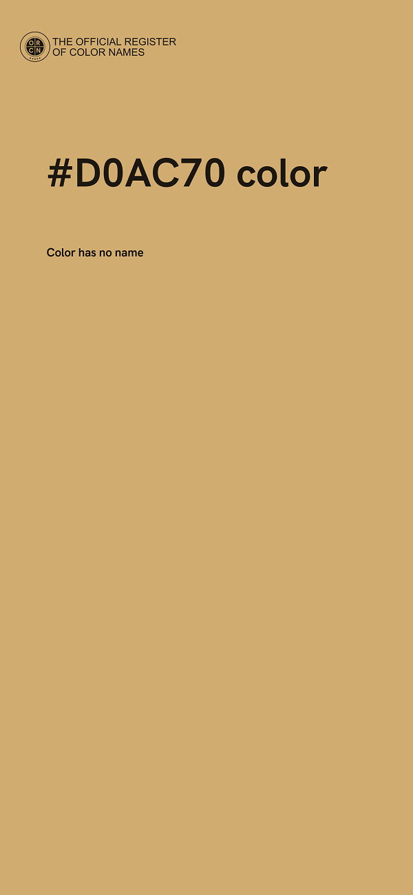 #D0AC70 color image