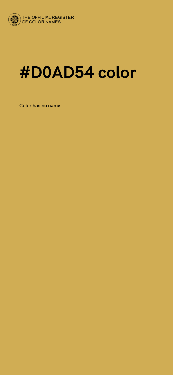 #D0AD54 color image