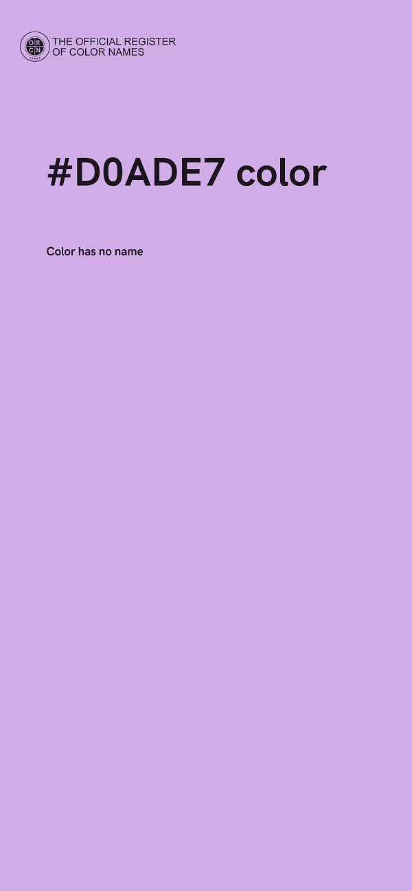 #D0ADE7 color image