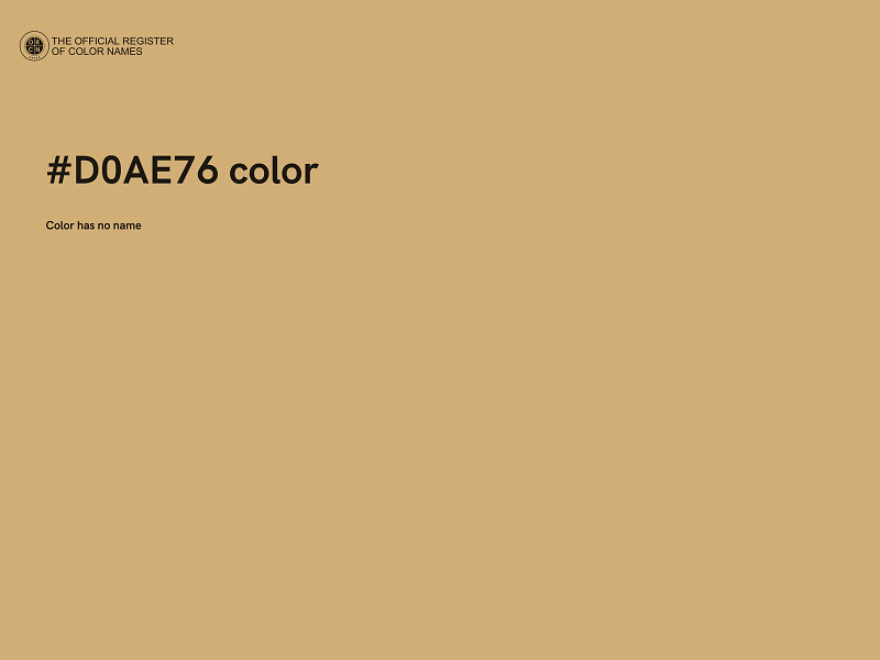 #D0AE76 color image