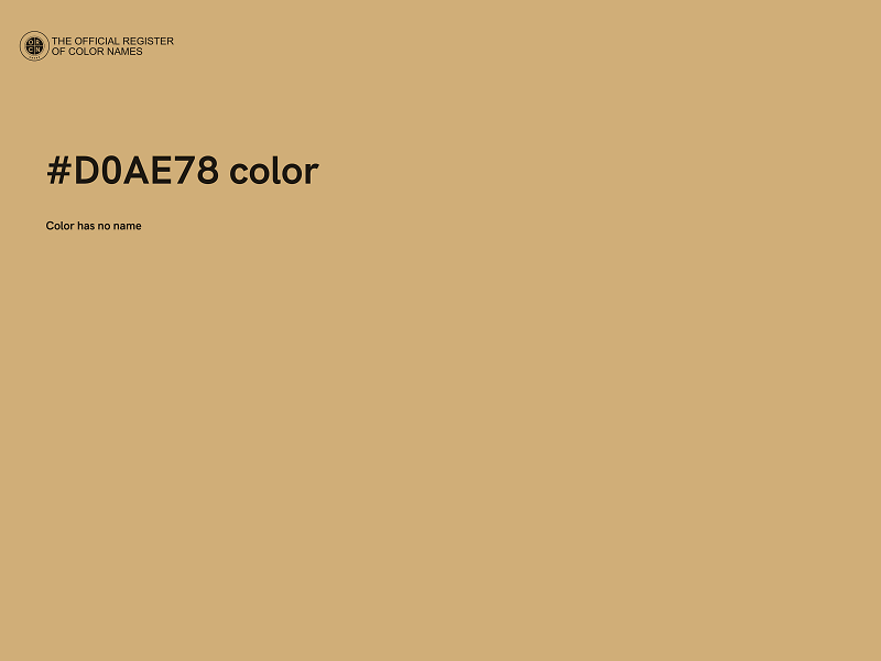 #D0AE78 color image