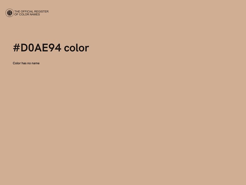 #D0AE94 color image