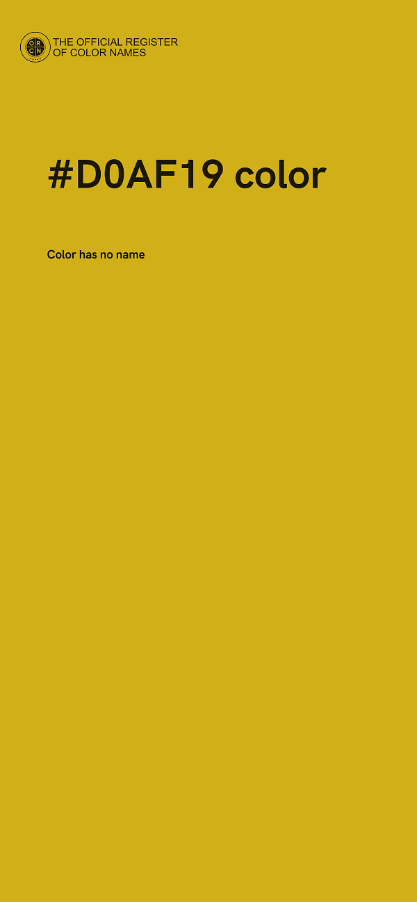 #D0AF19 color image