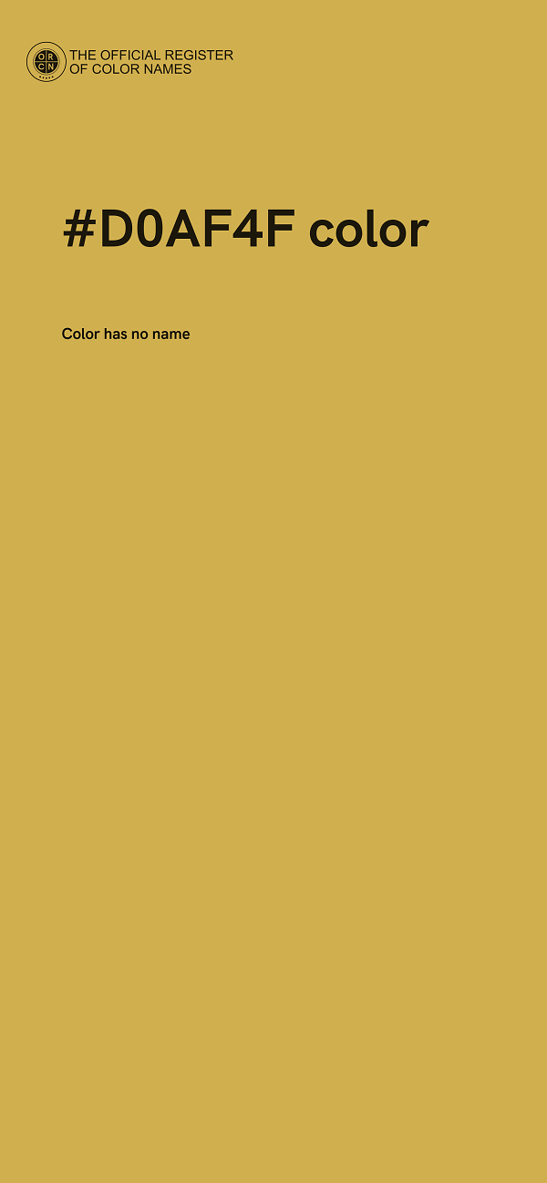 #D0AF4F color image
