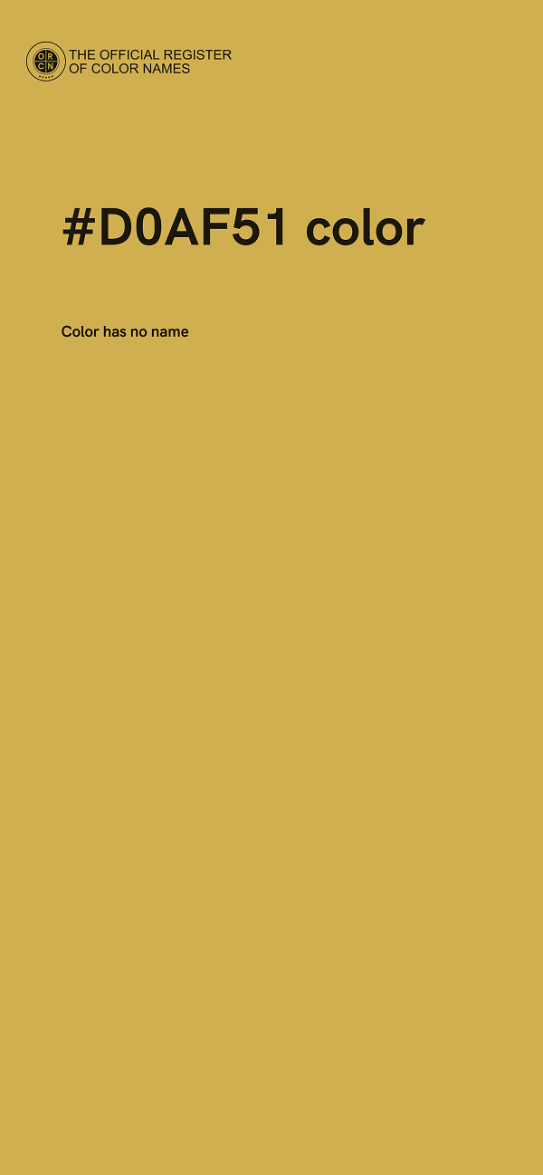#D0AF51 color image