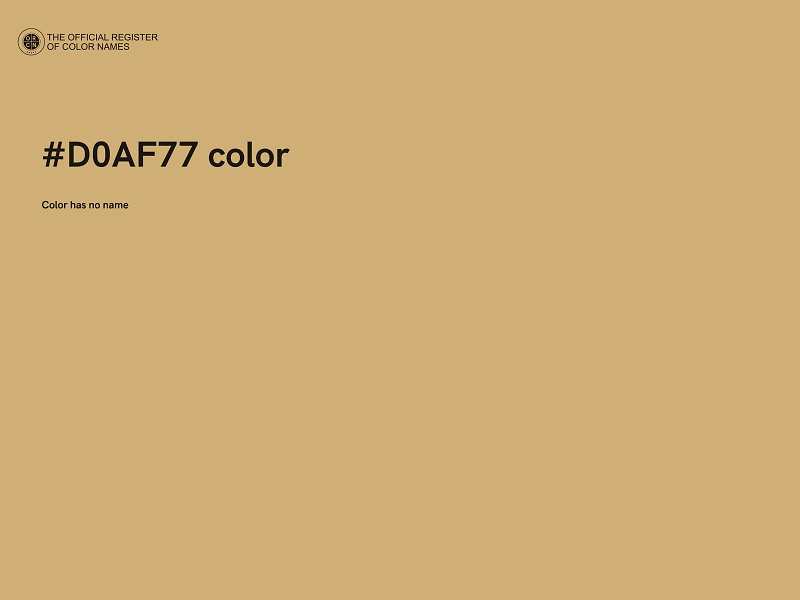 #D0AF77 color image