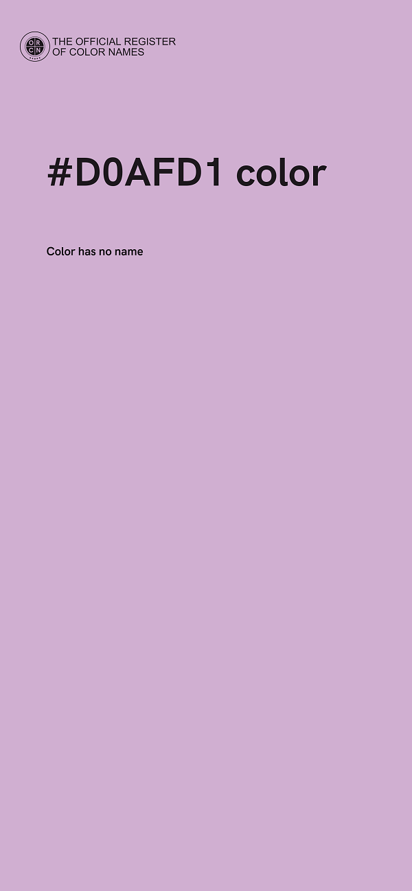 #D0AFD1 color image