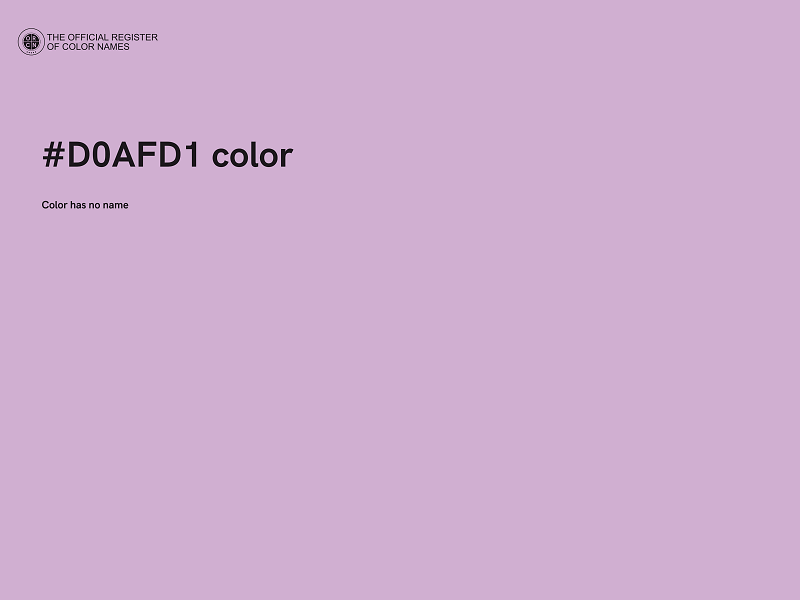 #D0AFD1 color image