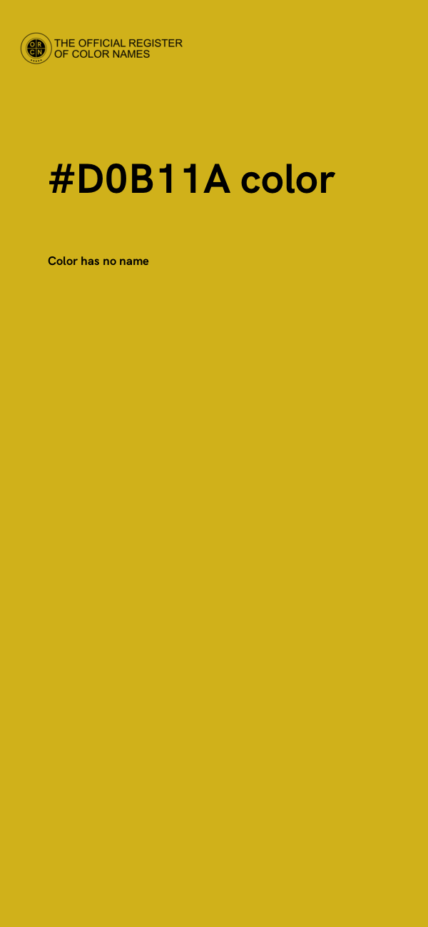 #D0B11A color image