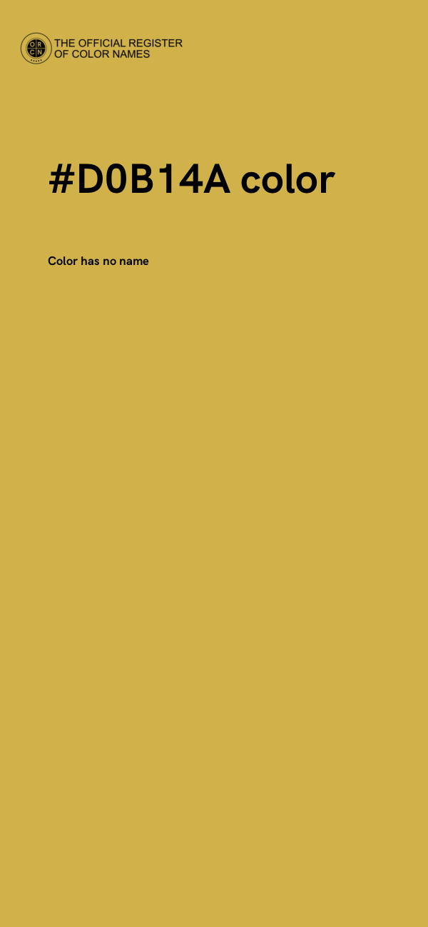 #D0B14A color image