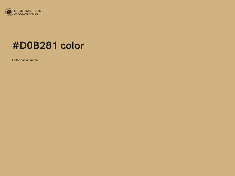 #D0B281 color image