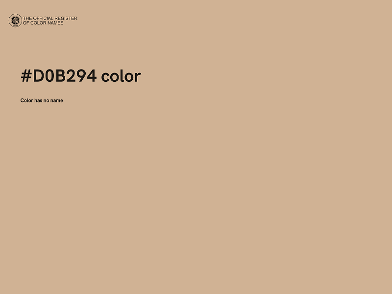 #D0B294 color image