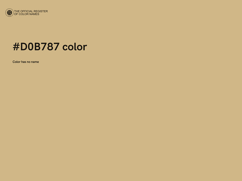 #D0B787 color image