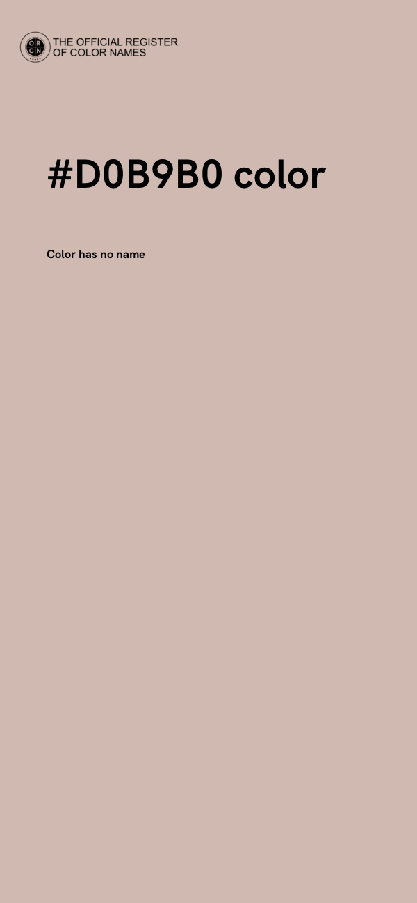 #D0B9B0 color image