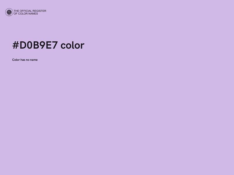 #D0B9E7 color image