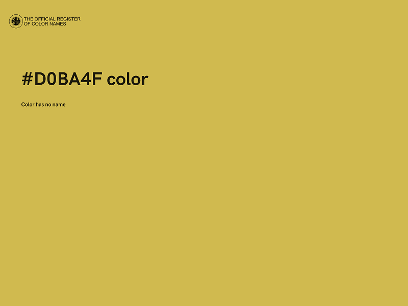 #D0BA4F color image