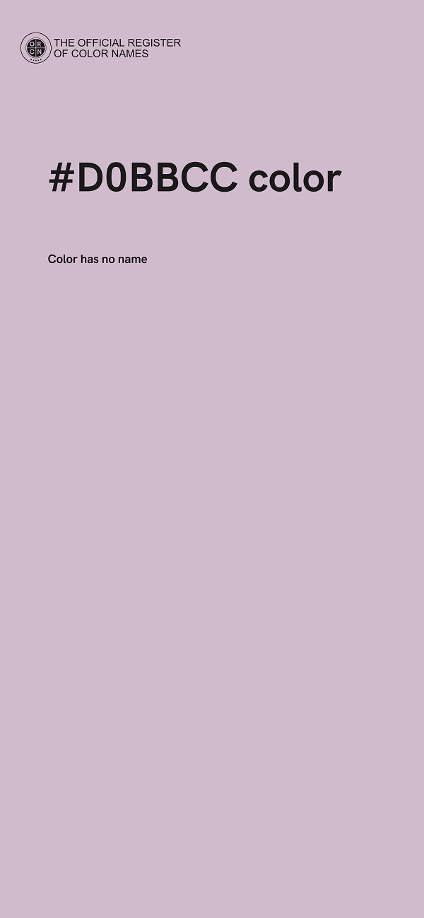 #D0BBCC color image