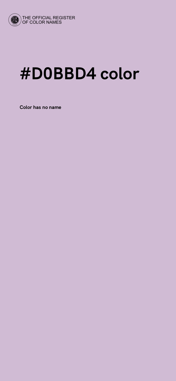 #D0BBD4 color image
