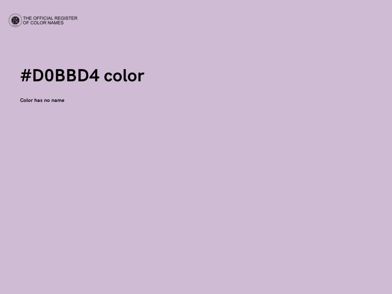 #D0BBD4 color image