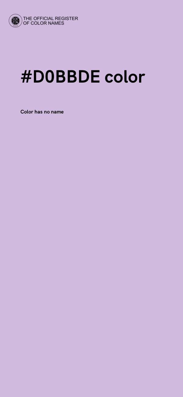 #D0BBDE color image