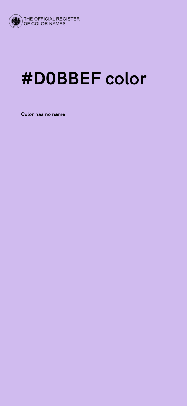 #D0BBEF color image