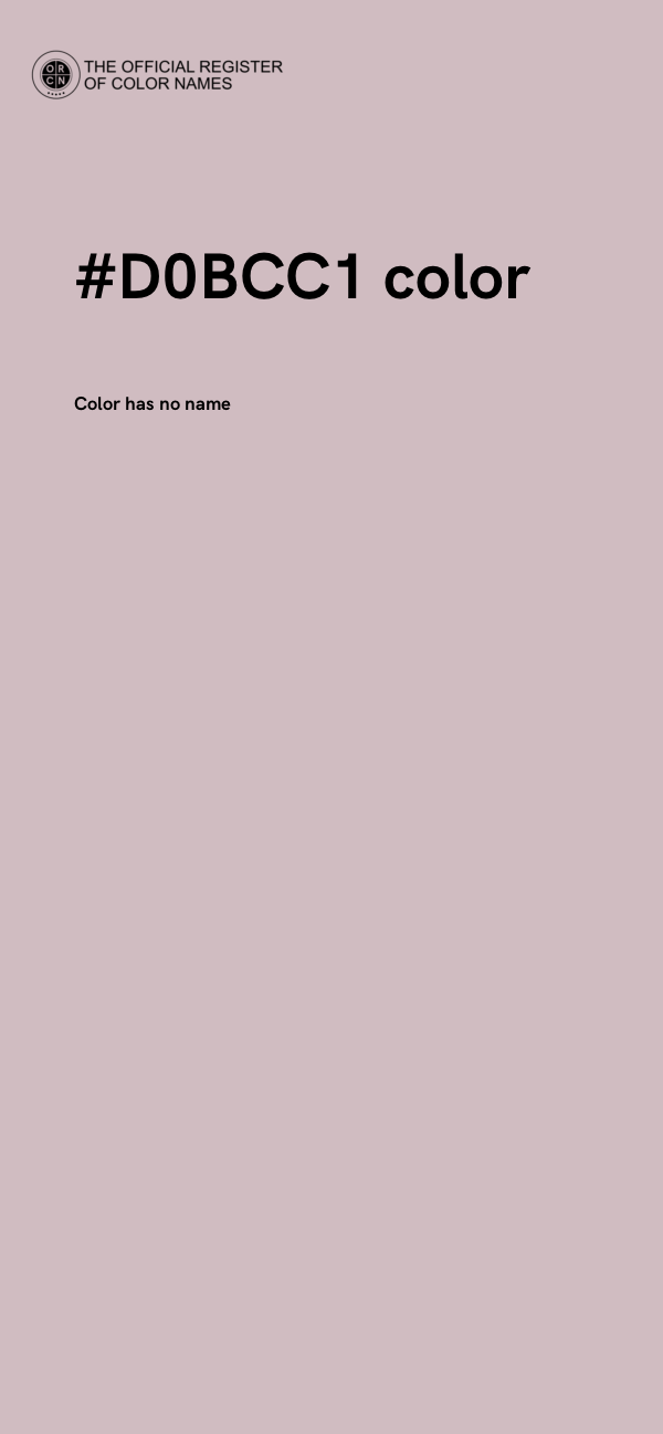 #D0BCC1 color image