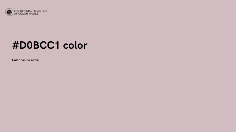 #D0BCC1 color image