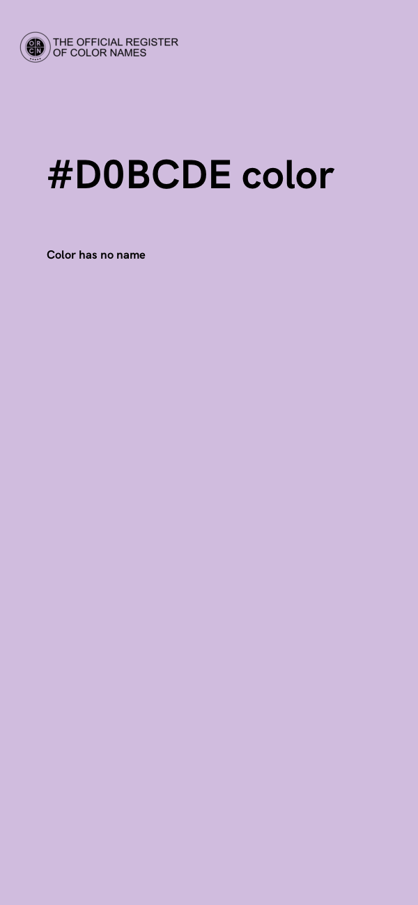 #D0BCDE color image