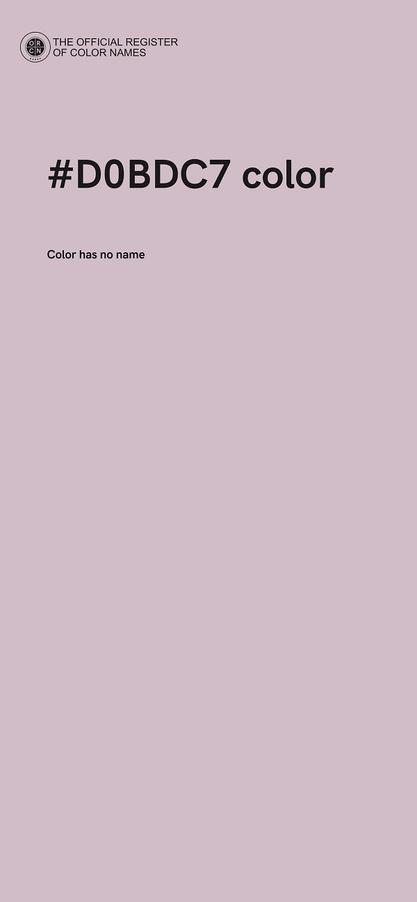 #D0BDC7 color image