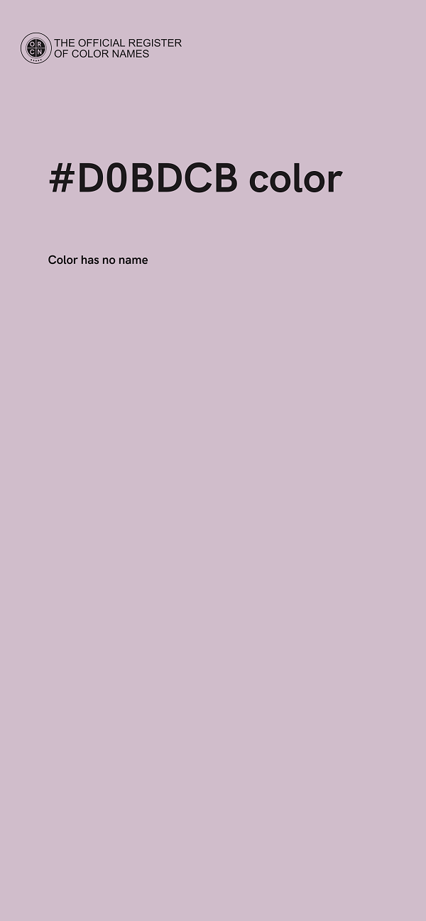 #D0BDCB color image