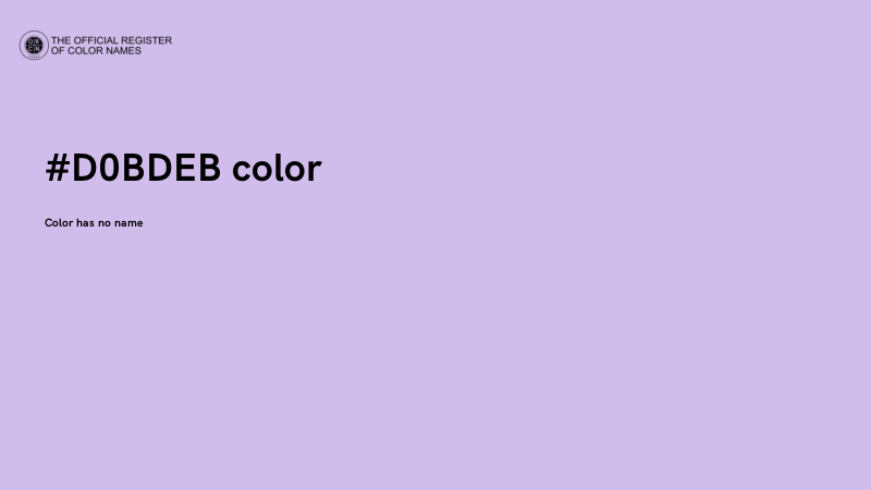 #D0BDEB color image