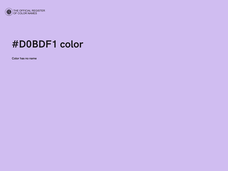 #D0BDF1 color image