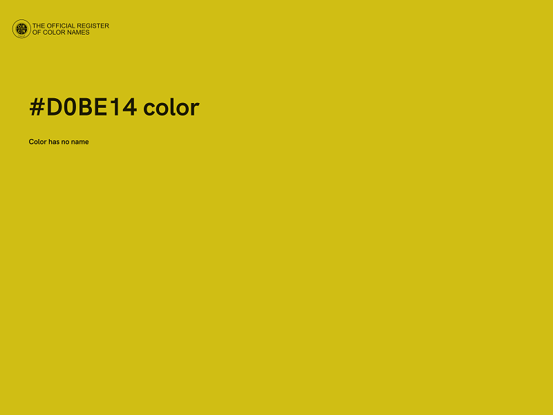 #D0BE14 color image