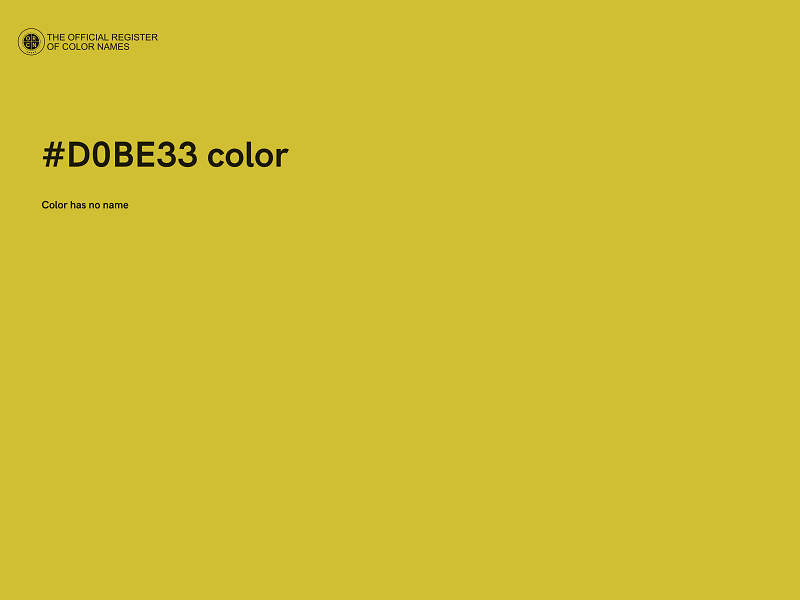 #D0BE33 color image